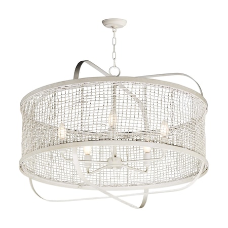 Maxim Lighting Cestino 30'' Pendant, Weathered White 22475WWT